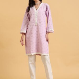 Lavender Pearl Elegance Kurta Set