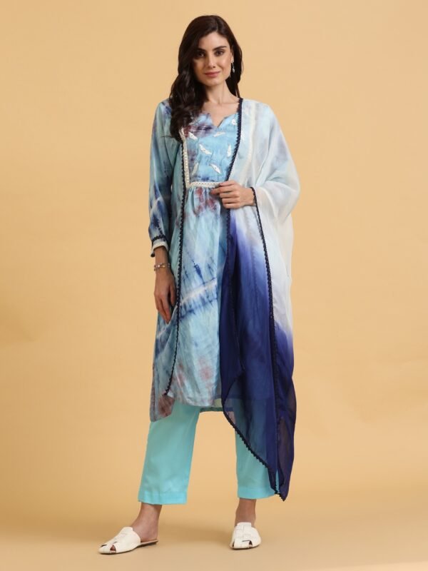 Indigo splash 3pc Suit